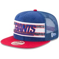 Men's New York Giants New Era Royal/Red Vintage Throwback Stripe 9FIFTY Adjustable Snapback Hat 2751712